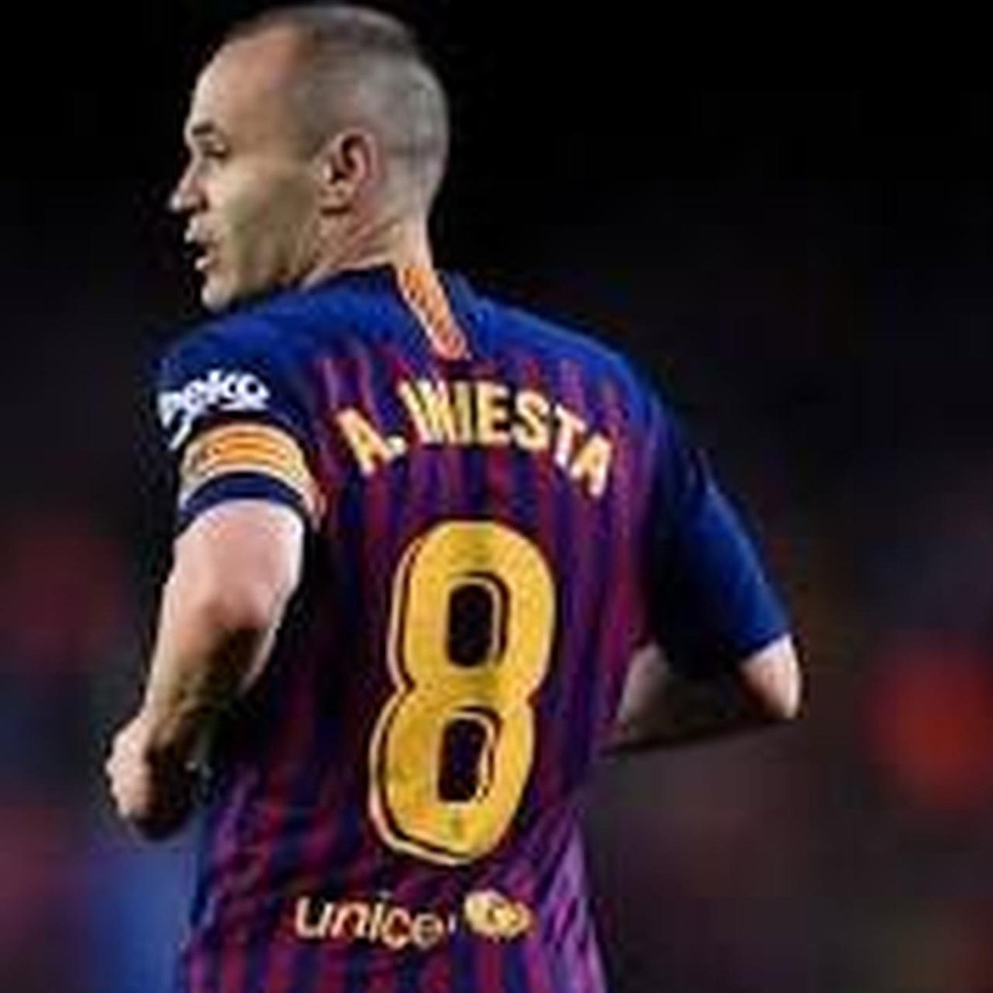 FC Barcelona 2018 -19 Home Andres Iniesta Jersey - Men's L
