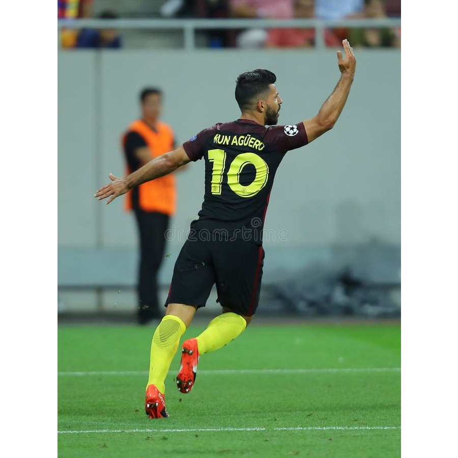 Manchester City 2016-17 Third Kun Aguero Jersey Men L Rare Authentic Nike Kit