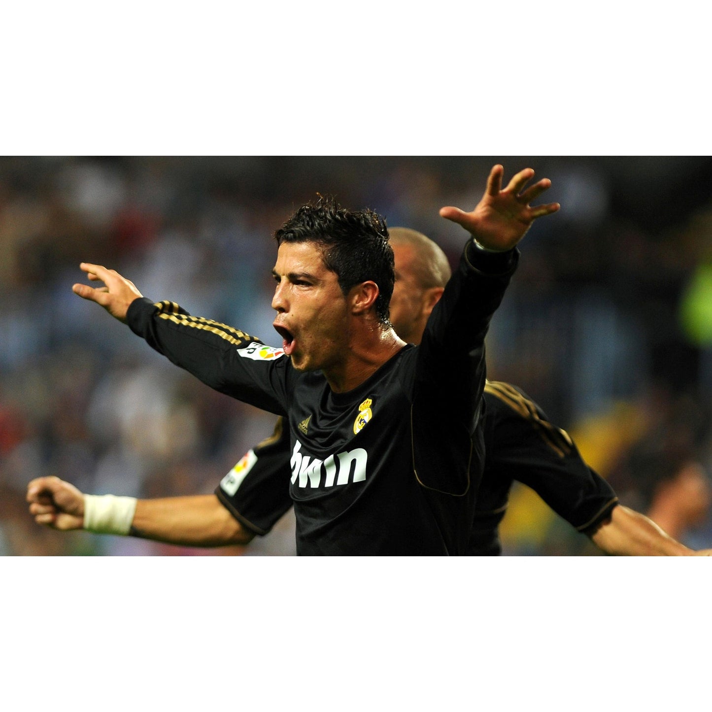 Real Madrid 2011-12 Away Cristiano Ronaldo #7 Jersey Long Sleeve Men's XL adidas UEFA Champions League Fully Patched Rare