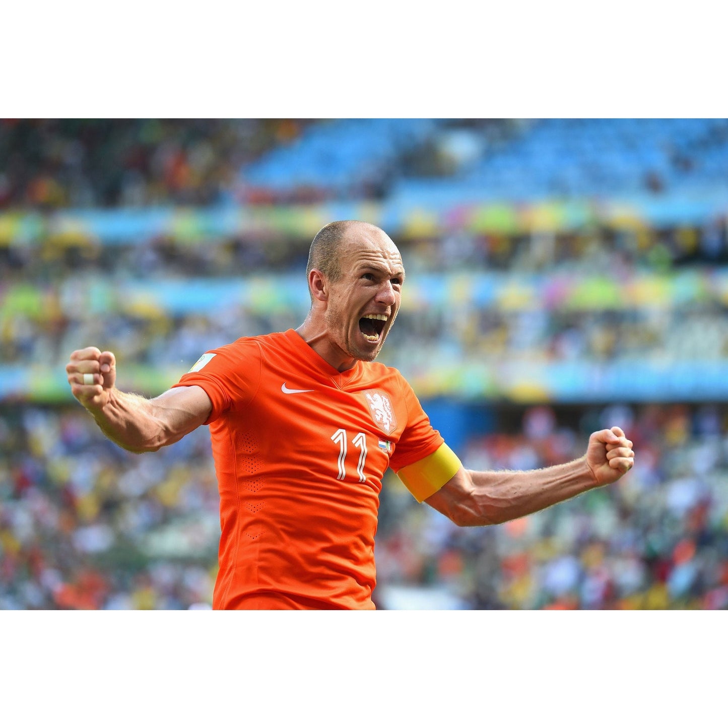 2014 Netherlands Home Robben Jersey | Men XL |Fully Patched| Authentic Nike Kit