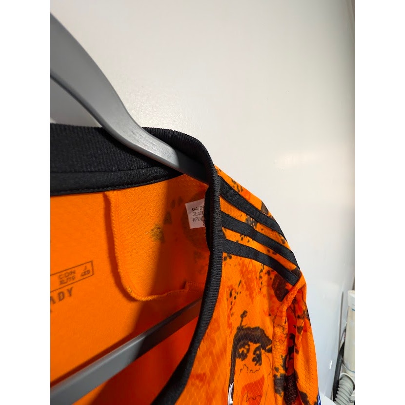 Juventus 2020-21 Third Cristiano Ronaldo #7 Jersey Men's XL adidas UEFA Champions League Fully Patched Rare Orange Kit