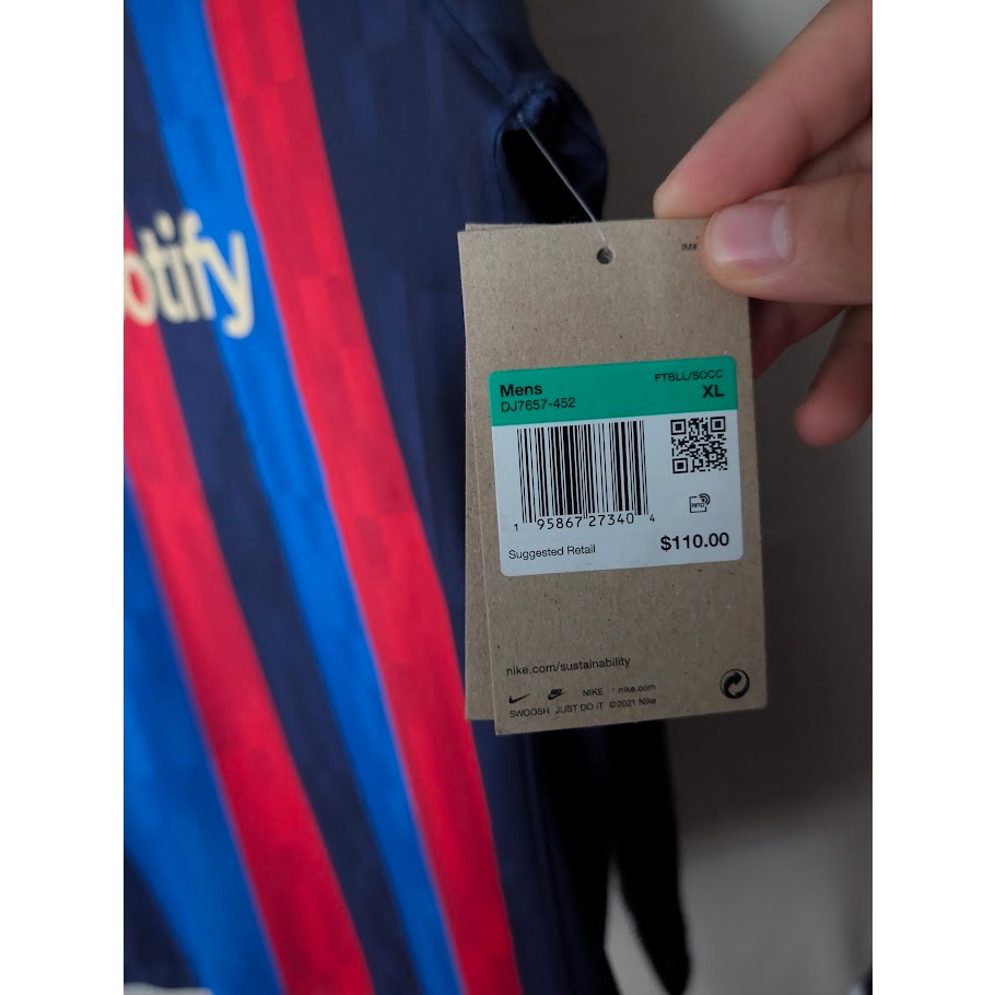 FC Barcelona 2022-23 Home Lamine Yamal Jersey Mens XL NWT Long Sleeve