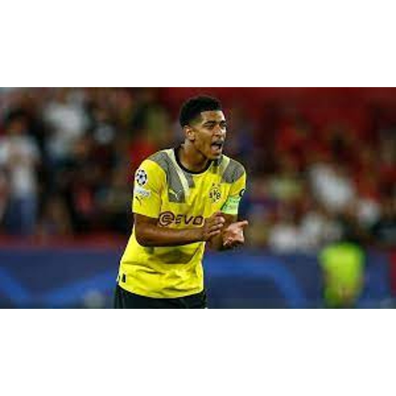 Borussia Dortmund 2022-23 Home Jude Bellingham Jersey Men’s Large Bundesliga Patched