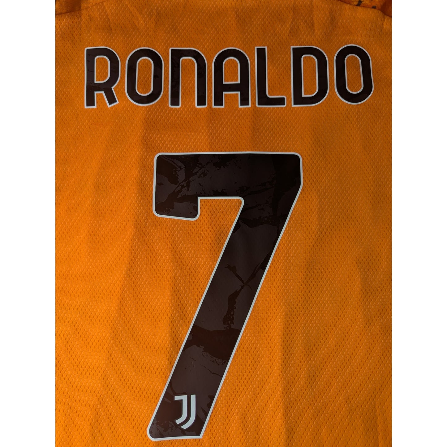 Juventus 2020-21 Third Ronaldo Jersey Men’s L Authentic Adidas Rare Orange Kit