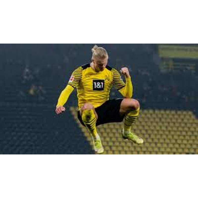 BVB 2021-22 Home Erling Haaland Jersey - Men's Large