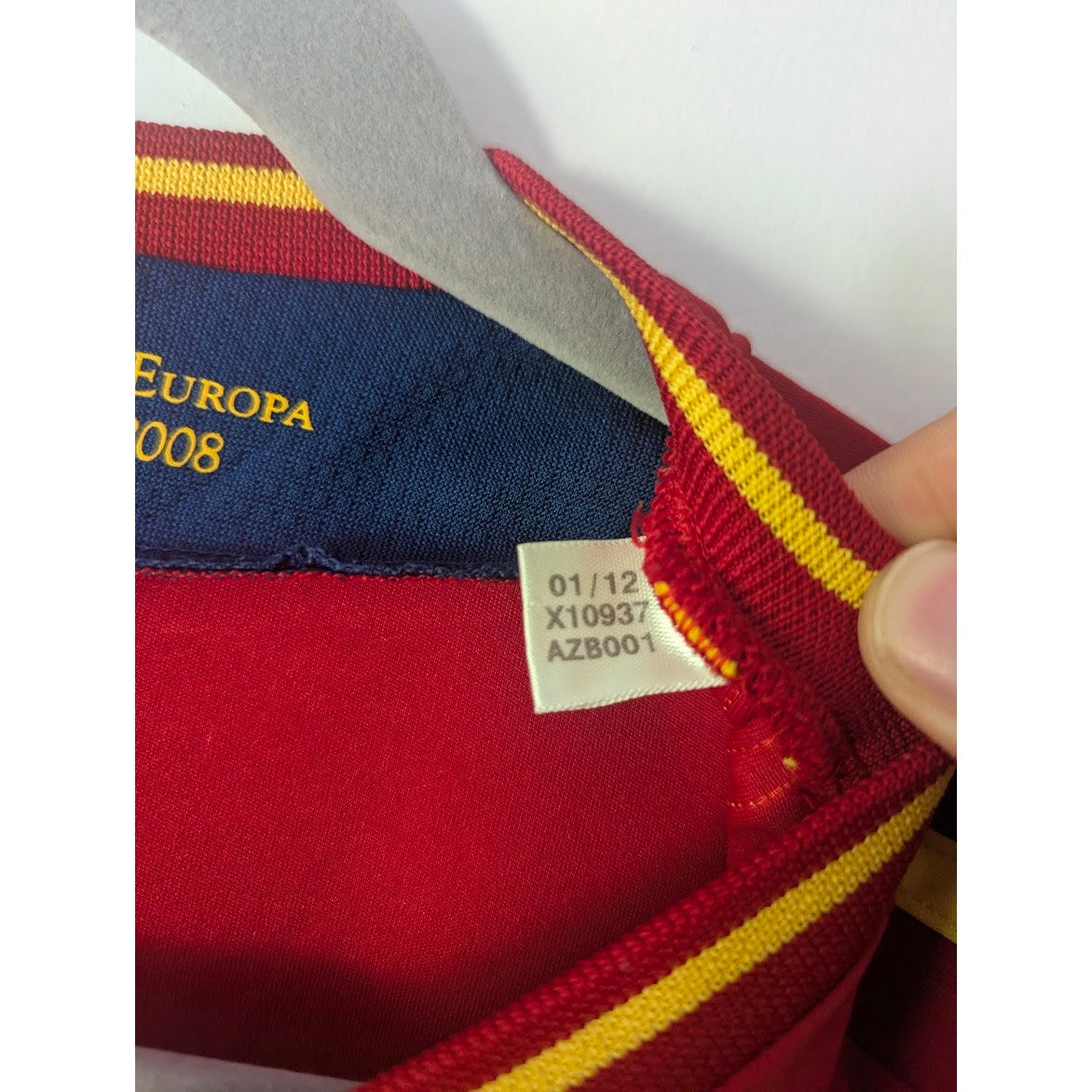 Spain 2012 Home Andres Iniesta Jersey Men’s Large Adidas Euro 2012 Final Fully Patched