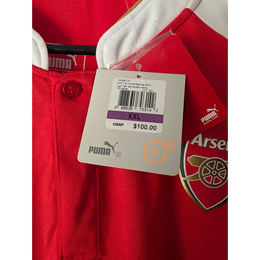Arsenal 2015-16 Home Mesut Ozil #11 Jersey Long Sleeve NWT Mens XXL Puma UCL Fully Patched