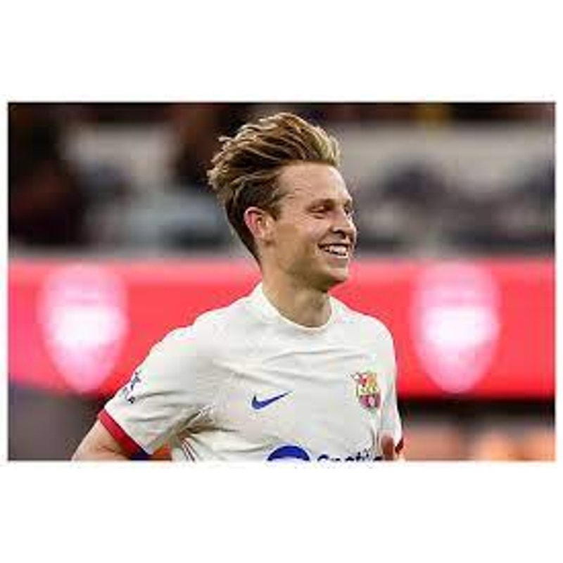 FC Barcelona 2023–24 Away De Jong Jersey – Men’s Large | Authentic UCL Fully Patched Nike Shirt