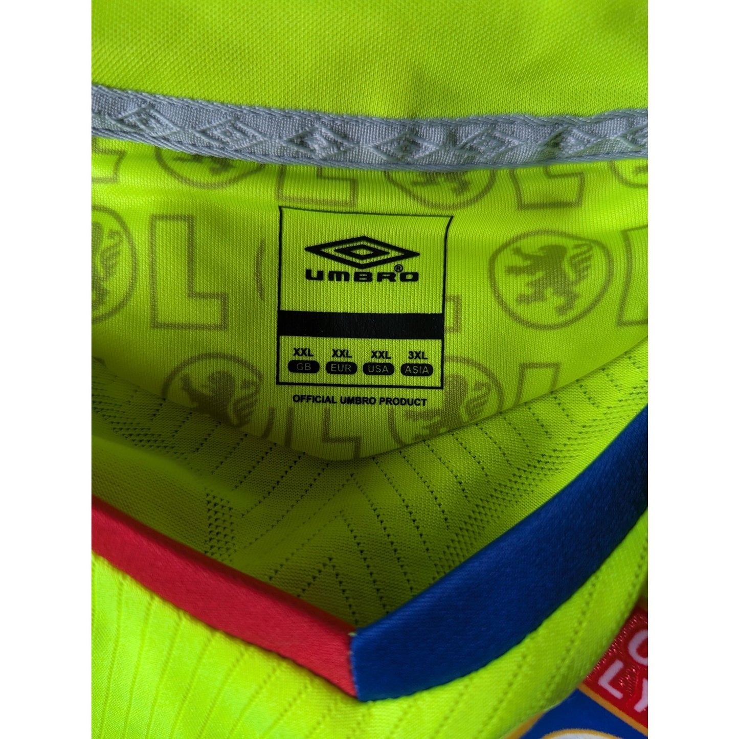 Rare Umbro Authentic Lyon Benzema Soccer Jersey Futbol 2008-2009 Third Men XXL