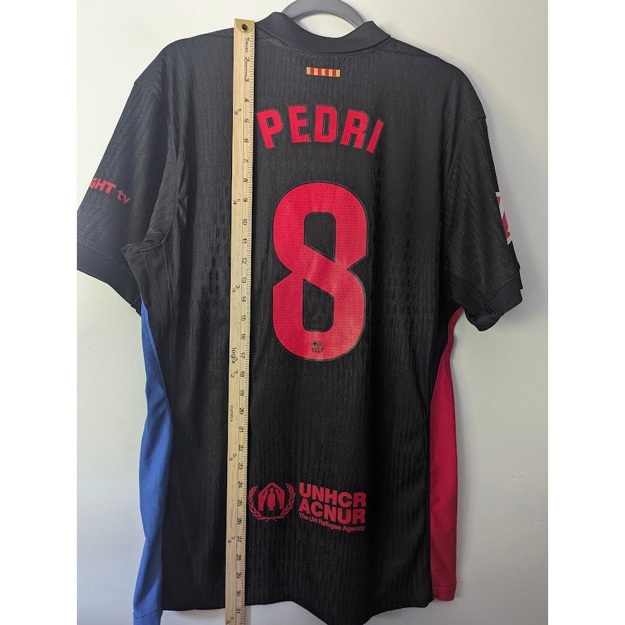 FC Barcelona 2024-25 Away Pedri Jersey Men's Large Authentic Nike ADV Matchday Cactus Jack