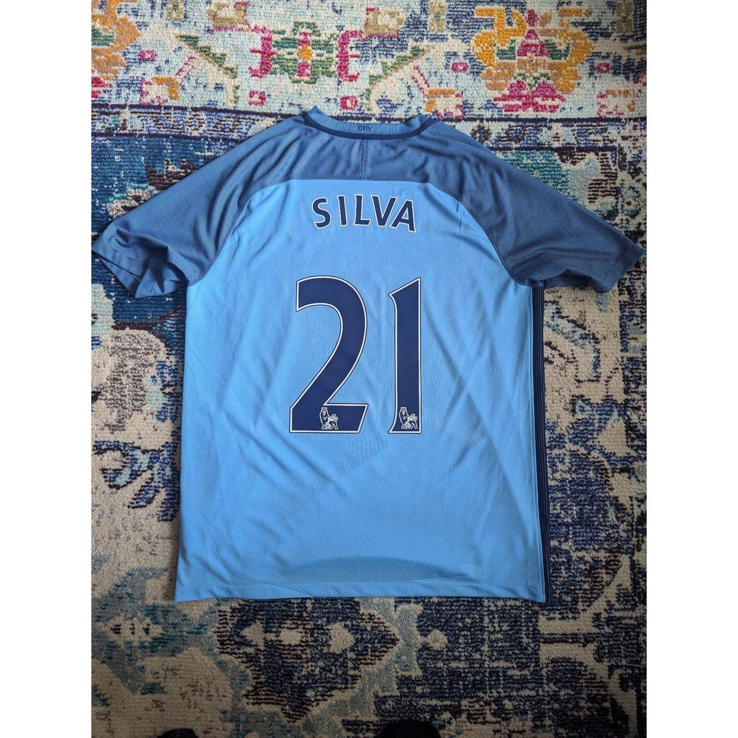 Manchester City 2016-17 Home David Silva Jersey | Men's XL