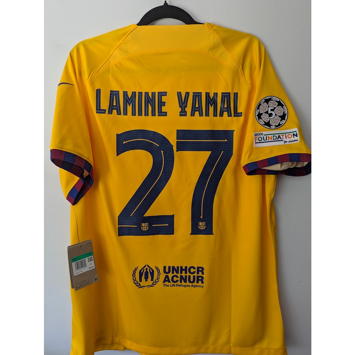 FC Barcelona 2023-24 Fourth Lamine Yamal Jersey Men’s XL Nike UCL Soccer Shirt