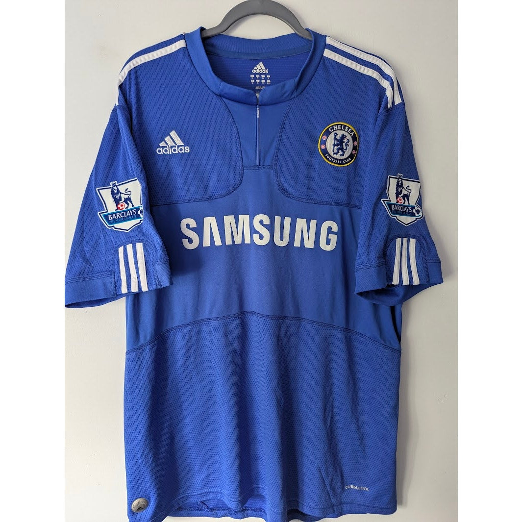 Chelsea 2009–10 Home Drogba Jersey – Men’s XL | EPL Fully Patched Adidas Shirt