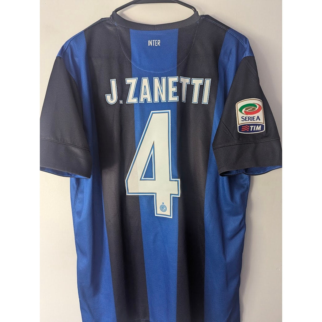 Inter Milan 2012–13 Home Zanetti Jersey – Men’s Large | Serie A Patched Nike Shirt