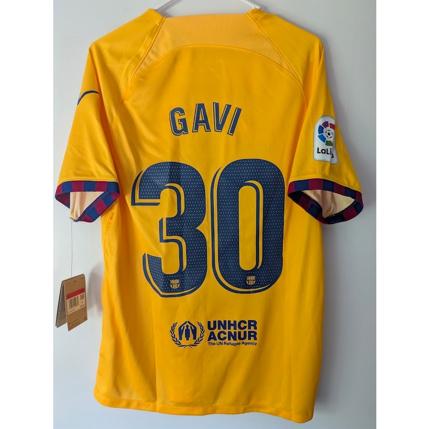 FC Barcelona 2022-23 Fourth Gavi #30 Jersey Mens Large NWT Nike La Liga Patched