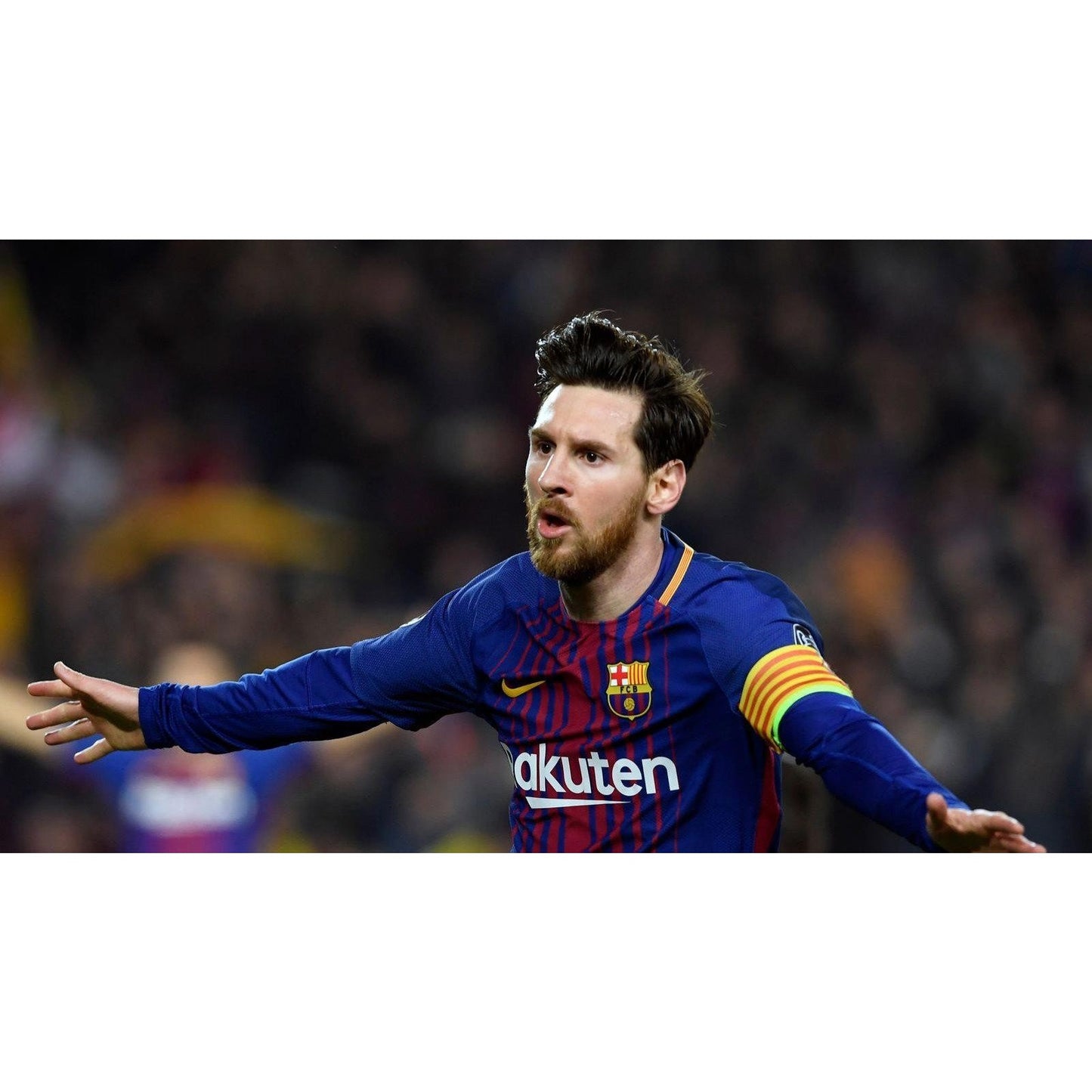 FC Barcelona 2017-18 Home Lionel Messi Jersey - Men's Large