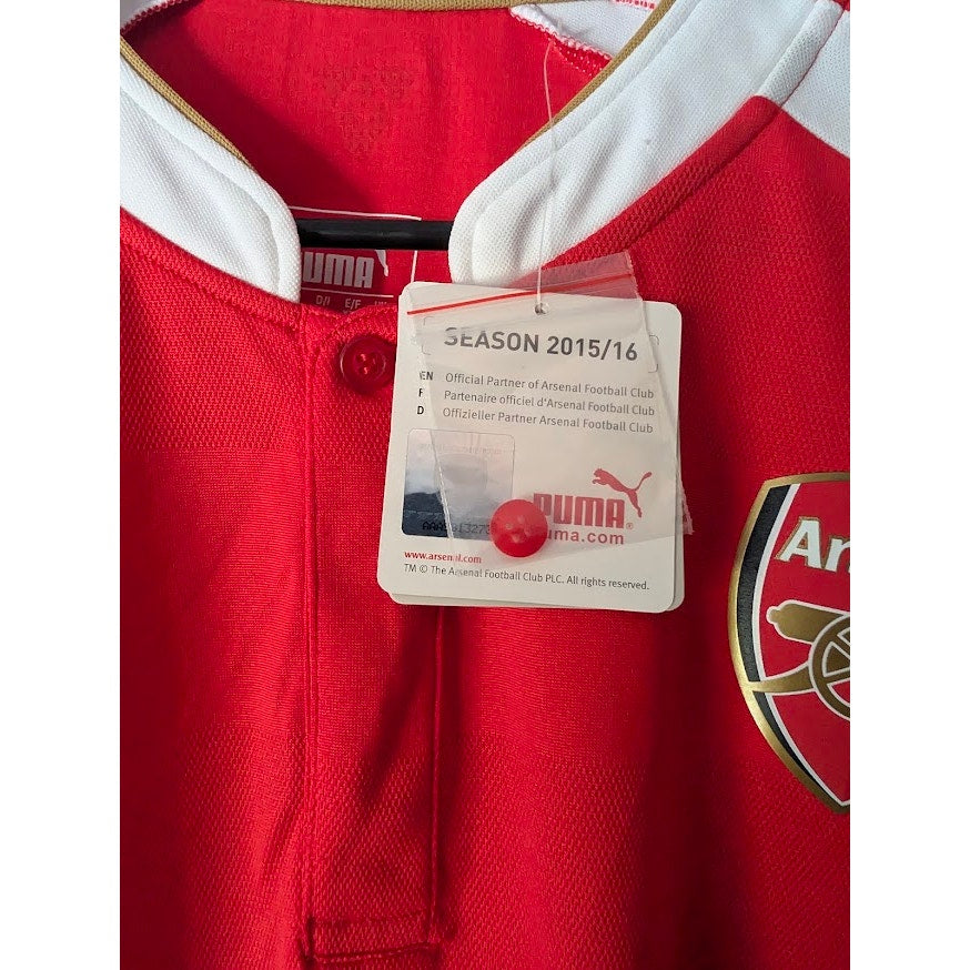 Arsenal 2015-16 Home Mesut Ozil #11 Jersey Long Sleeve NWT Mens XXL Puma UCL Fully Patched