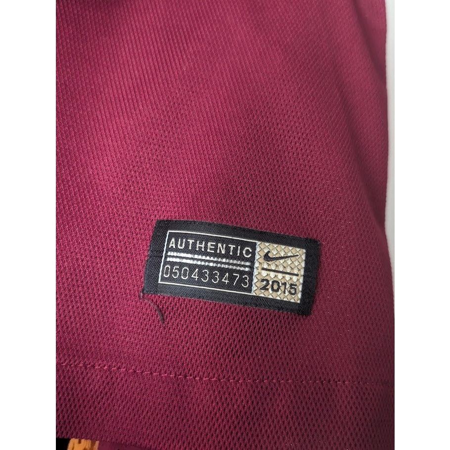 AS Roma 2015-16 Home Mohamed Salah Jersey Mens 2XL UCL Patched Nike Player Version