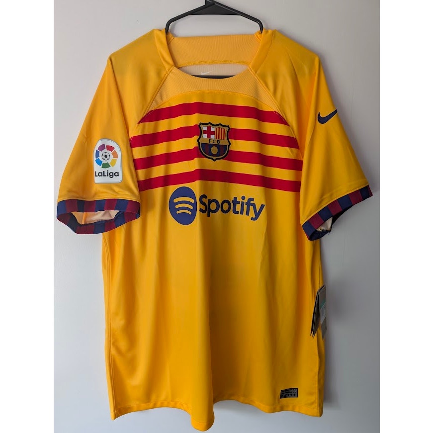 FC Barcelona 2022-23 Fourth Alejandro Balde #28 Jersey Mens XL NWT Nike La Liga Patched Senyera