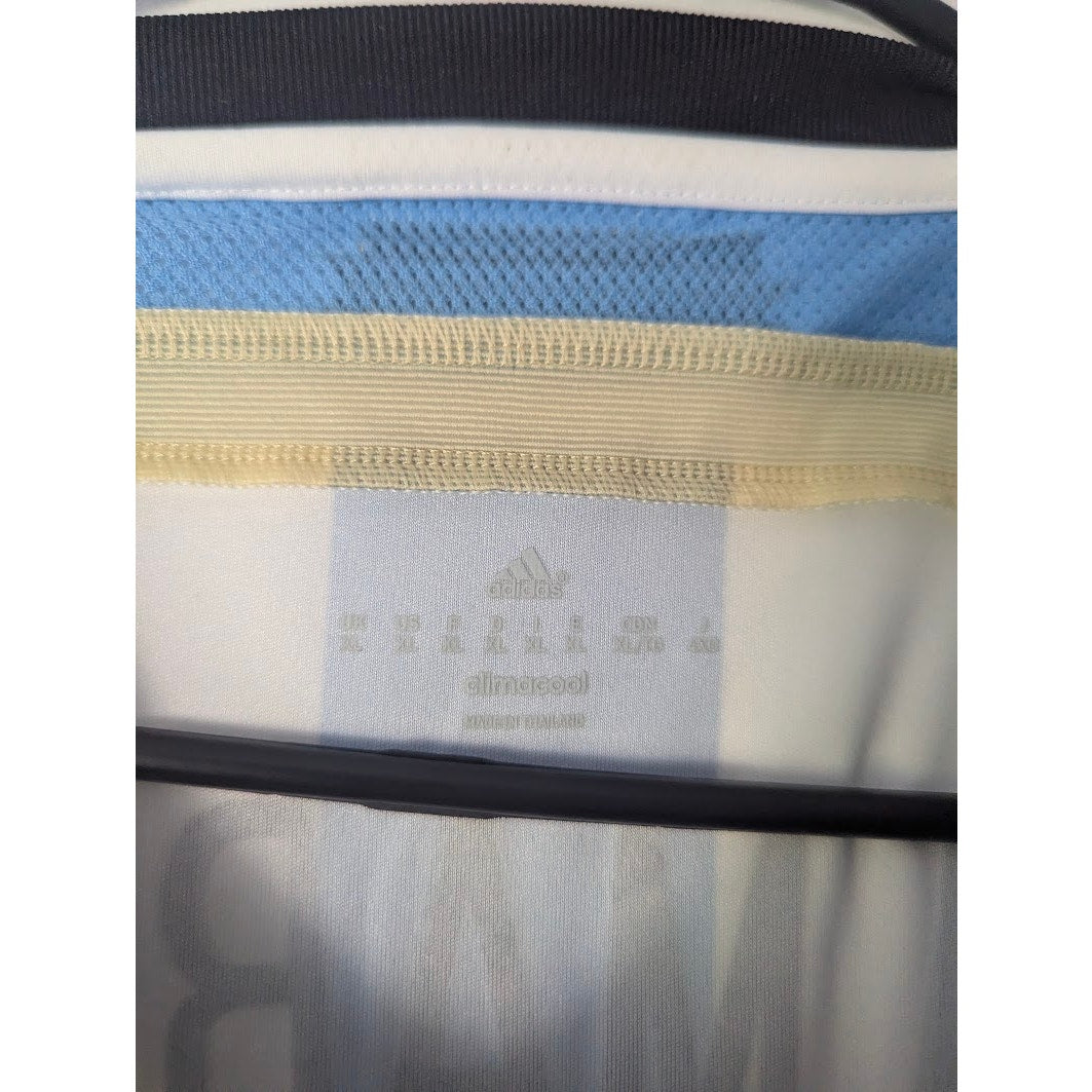 Argentina 2014 World Cup Home Di Maria Jersey – Men’s XL | Fully Patched Adidas Shirt