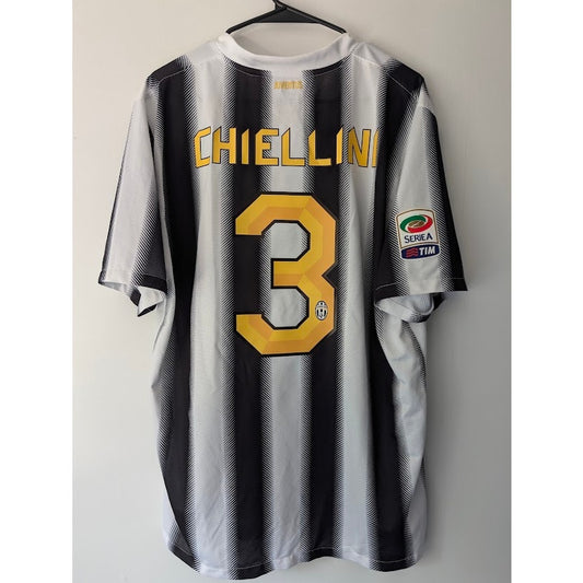 Juventus 2011-12 Home Giorgio Chiellini Jersey Men's XL Nike Serie A Patched
