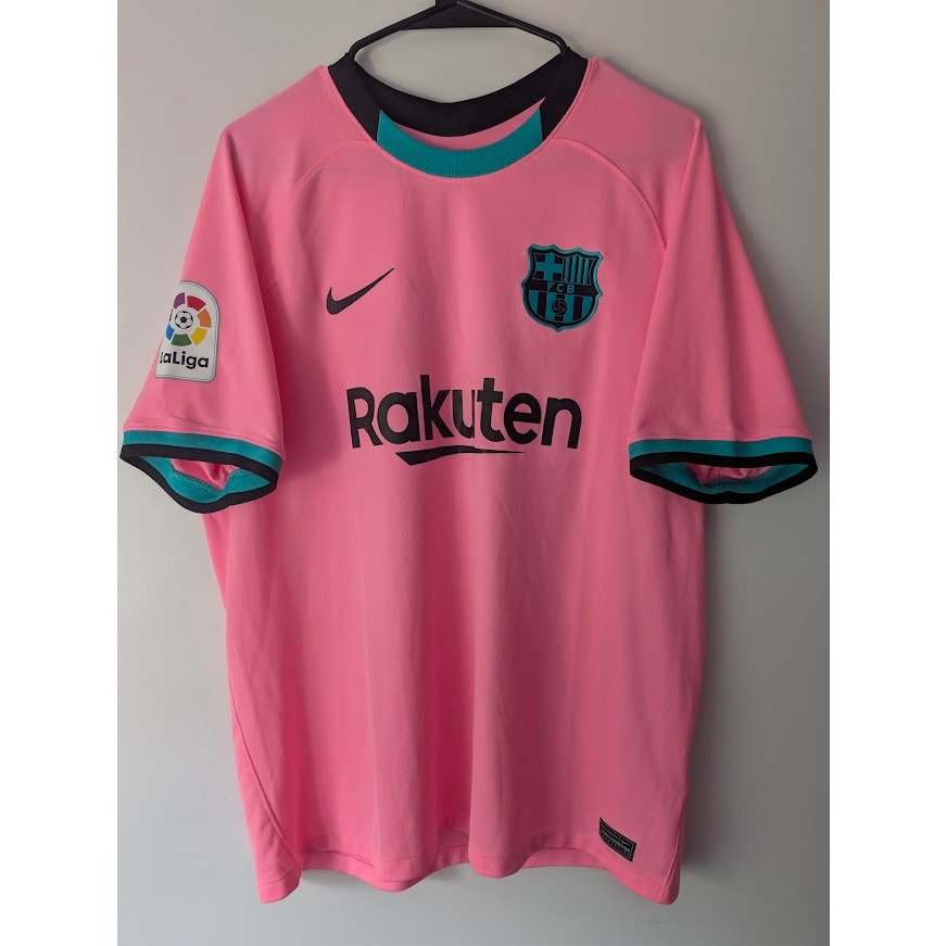 FC Barcelona 2020-21 Third Lionel Messi #10 Jersey Mens Large Nike La Liga Patched