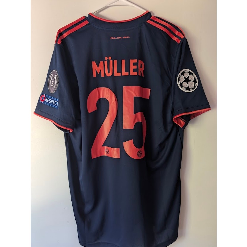 Bayern Munich 2019-20 third Thomas Muller jersey, Adidas, men's XL
