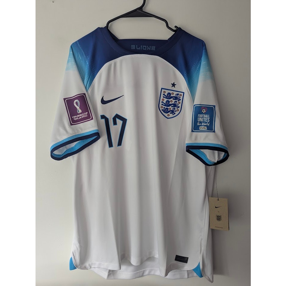 England 2022 Home Bukayo Saka Jersey Men's XL NWT Nike World Cup Fully Patched Rare