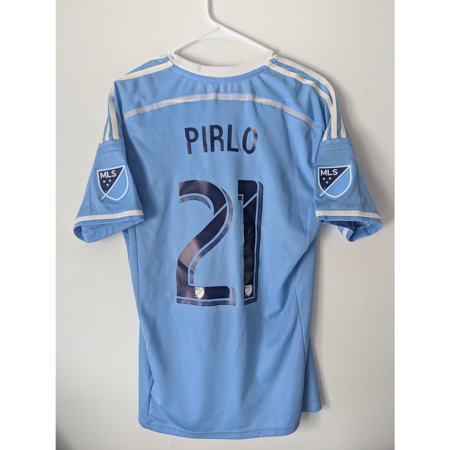 New York City FC 2016 Home Andrea Pirlo Adizero Player Jersey – Men’s Large | Authentic Player Version
