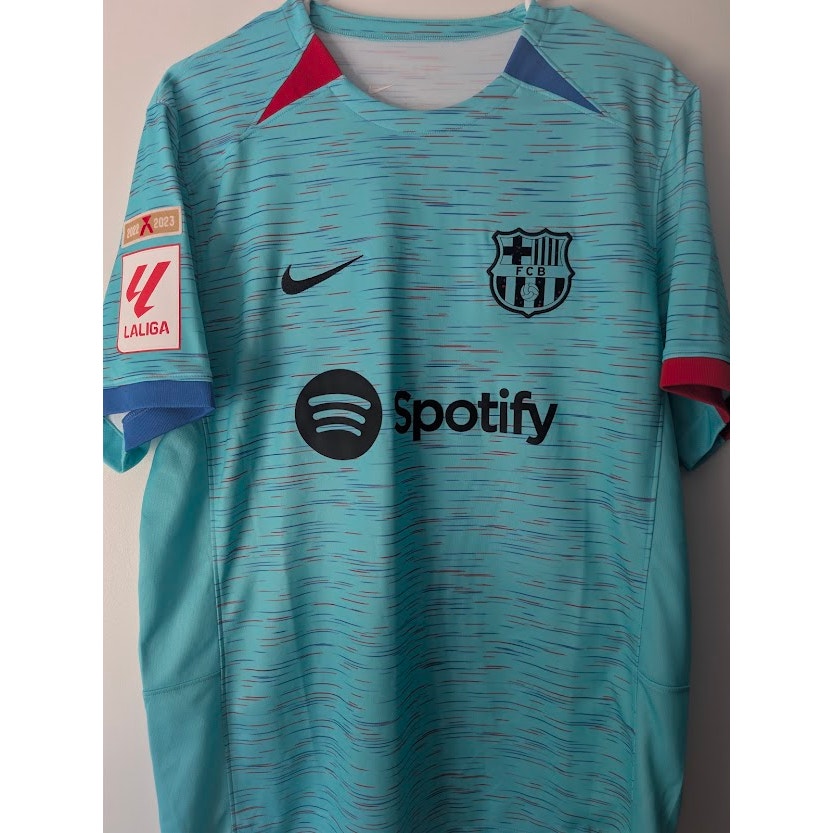 FC Barcelona 2023-24 Third Lamine Yamal #27 Jersey Mens Large Nike La Liga Fully Patched