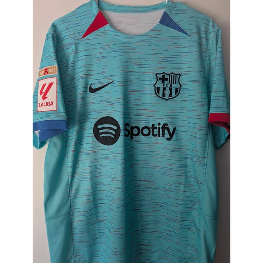 FC Barcelona 2023-24 Third Lamine Yamal #27 Jersey Mens Large Nike La Liga Fully Patched
