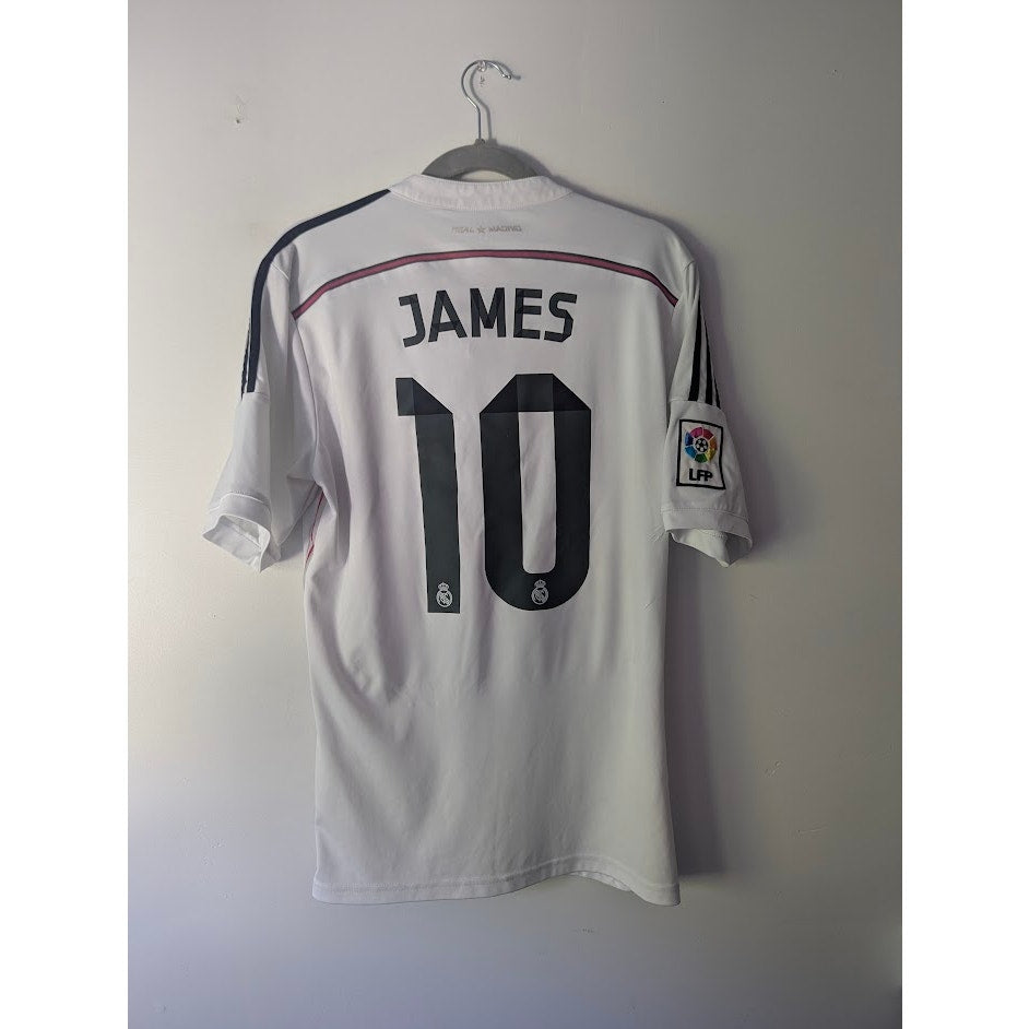 Real Madrid 2014-15 Home James Rodríguez Jersey Men’s Medium Adidas Authentic