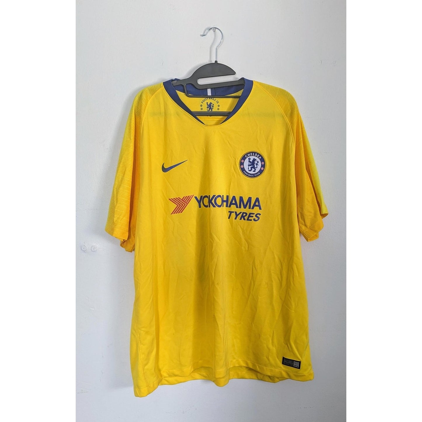 Chelsea 2018-19 Eden Hazard Away Jersey XXL – Rare Authentic Nike Kit (Yellow)