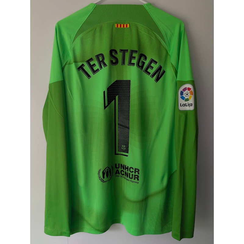 FC Barcelona 2022-23 GK Ter Stegen Jersey Men’s Large NWT Nike Goalkeeper Soccer Shirt