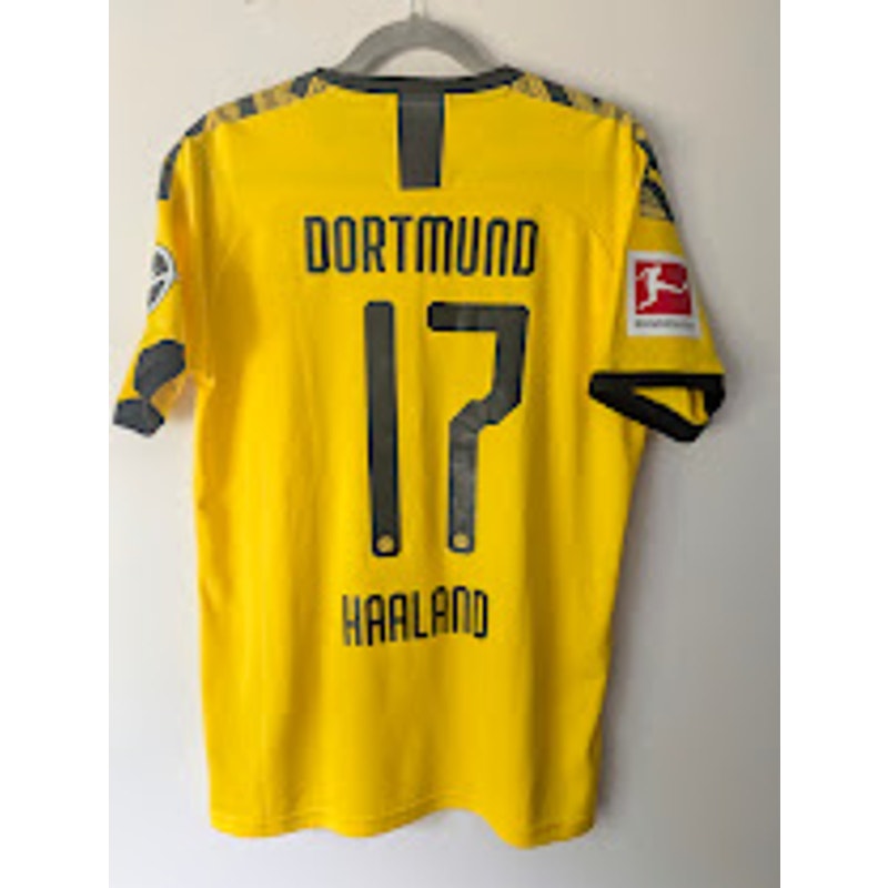 Borussia Dortmund 2019-20 Home Erling Haaland Jersey Men’s Large Puma Bundesliga Patched
