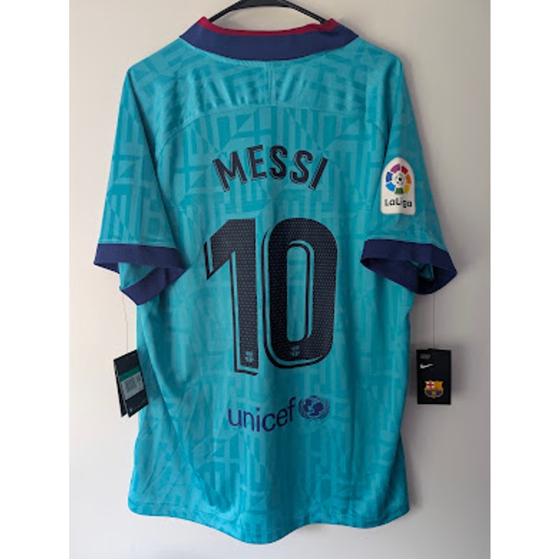FC Barcelona 2019-20 Third Lionel Messi #10 Jersey Mens XL NWT Nike La Liga Patched