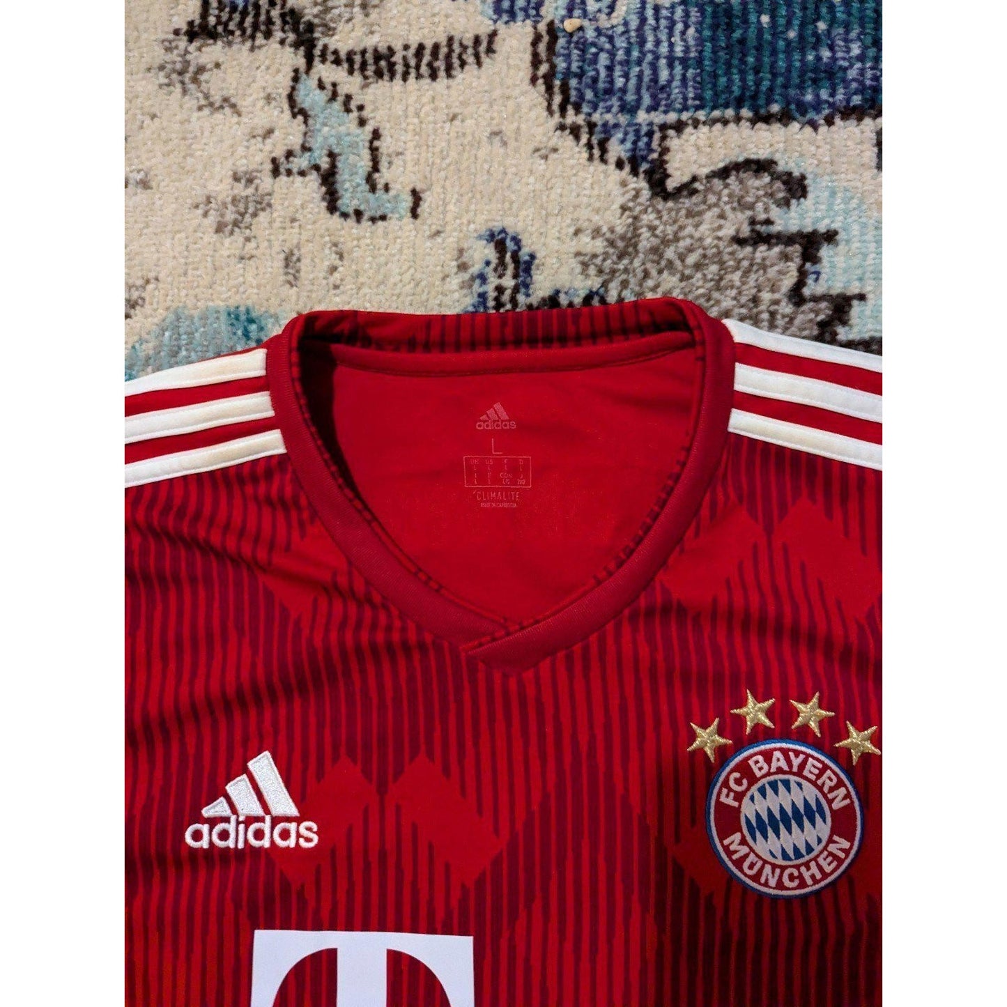 Bayern Munich 2018/19 Home Robben Soccer Jersey Authentic Adidas Kit Men L Red