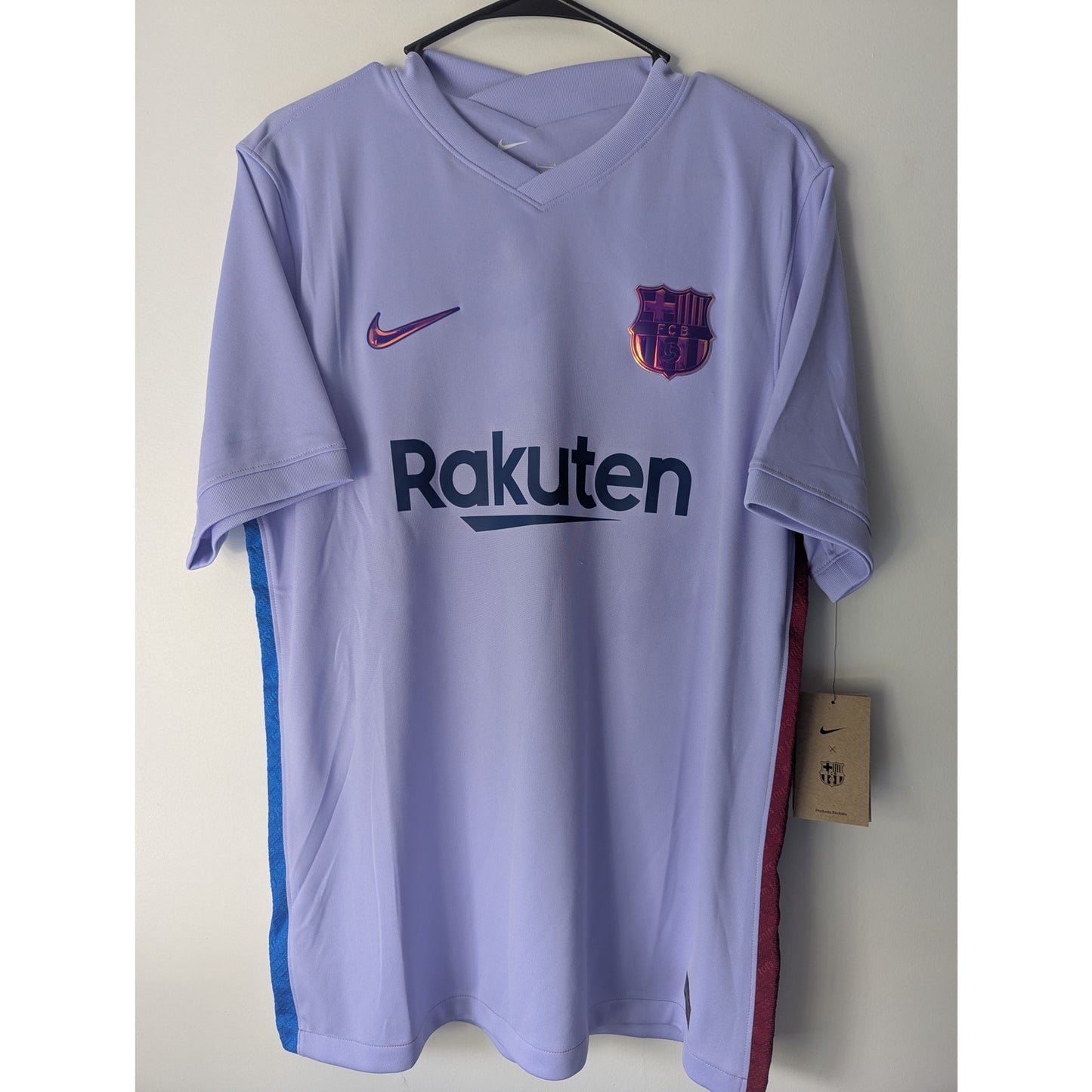 FC Barcelona 2021-22 Away Pedri Jersey Men's L NWT Authentic Nike Kit Purple