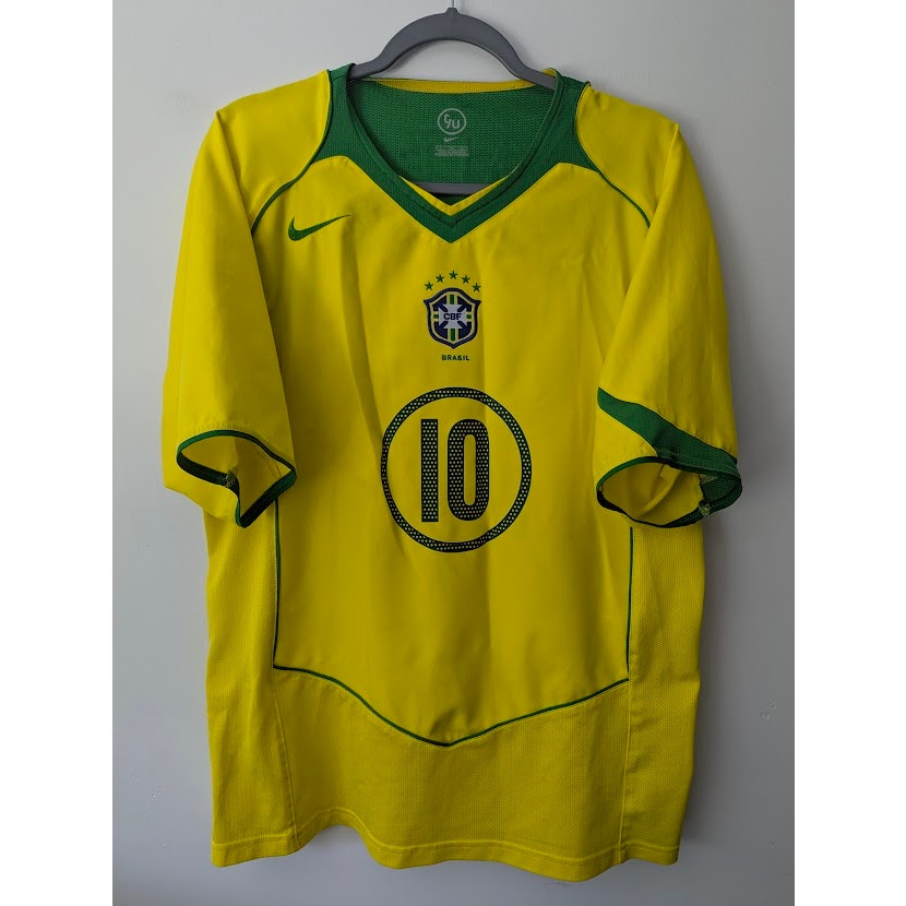Brazil 2004 Ronaldinho Home Jersey Men’s Large Nike Total 90 T90 Soccer Shirt