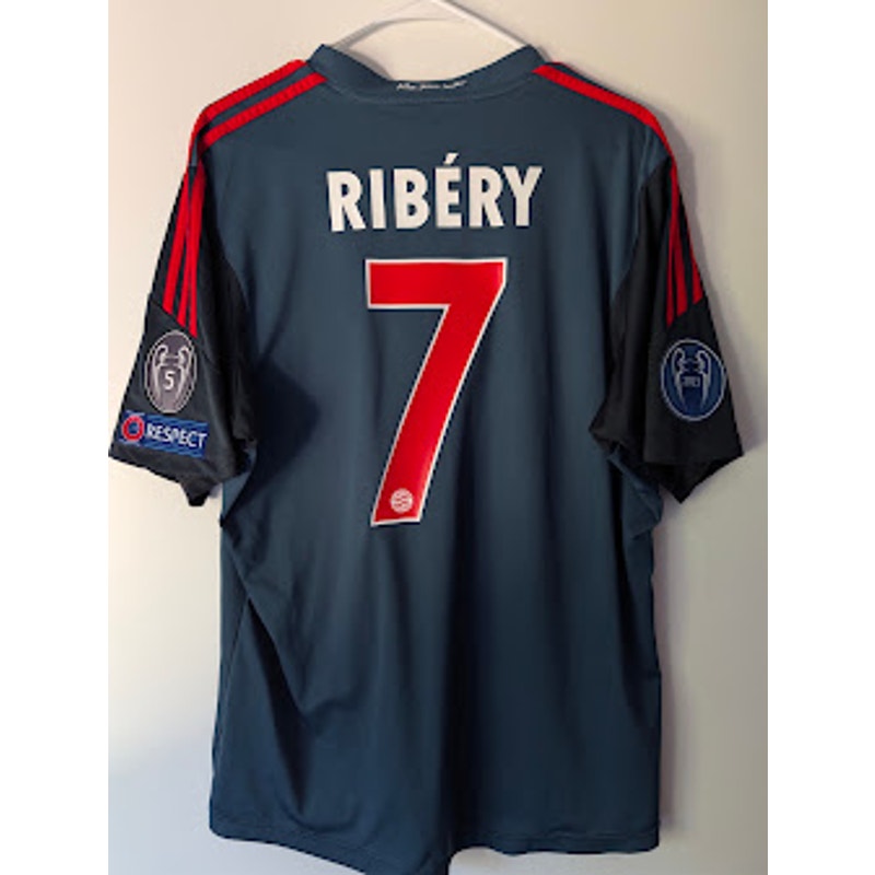 Bayern Munich 2013-14 Third Franck Ribery #7 Jersey Mens Large adidas UCL Fully Patched
