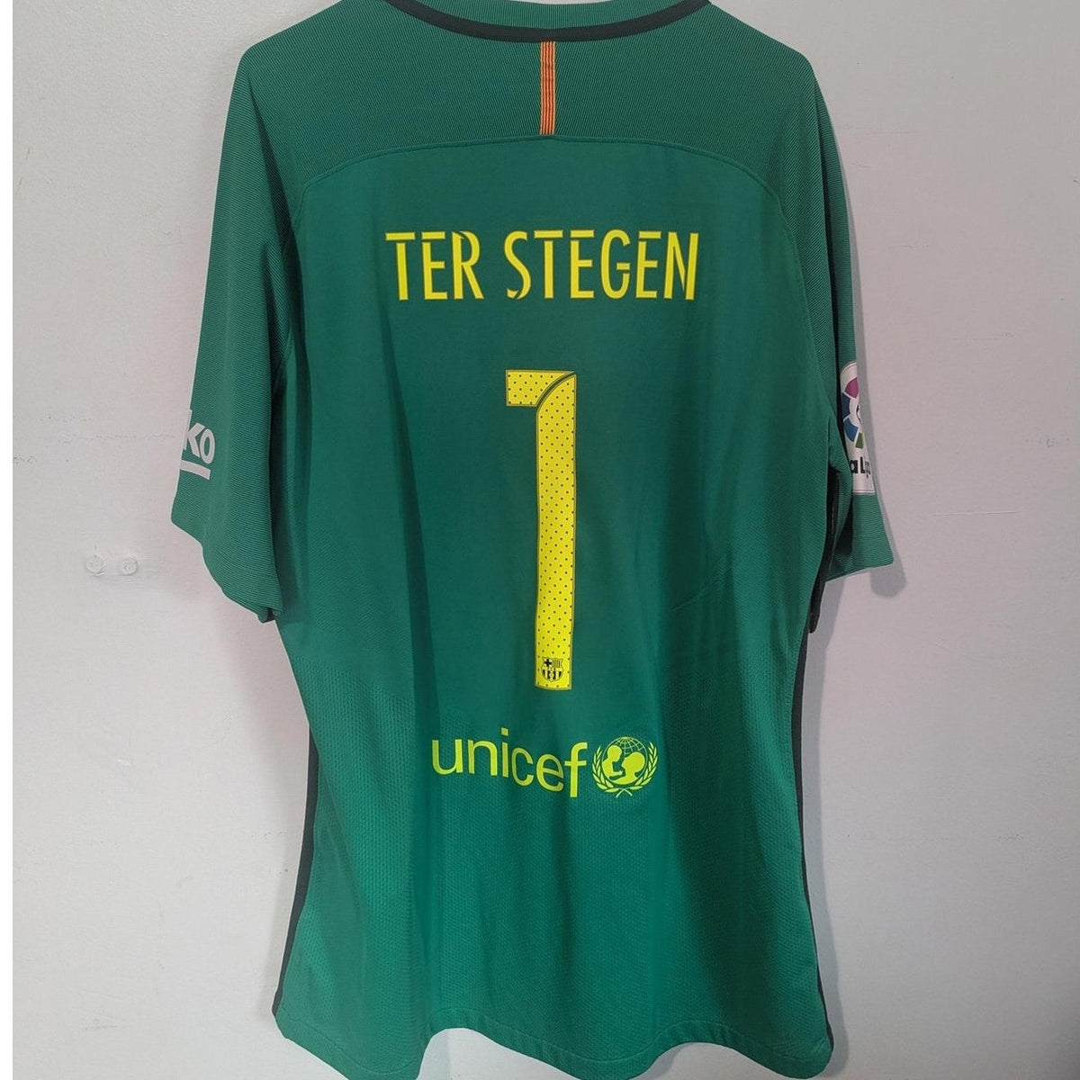 FC Barcelona 2016-17 GK Marc-Andre Ter Stegen #1 Jersey Mens 2XL Nike Player Issue Kitroom