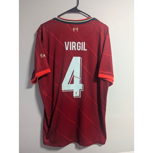 Liverpool 2021-22 Home Virgil Van Dijk Jersey - Men's XL