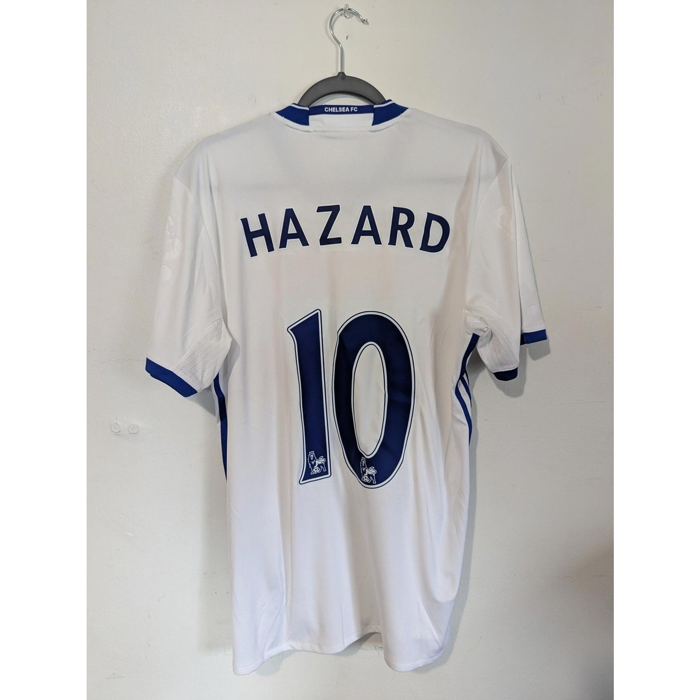 2016-17 Chelsea Third Hazard Jersey — Authentic Adidas White Kit Men’s Large