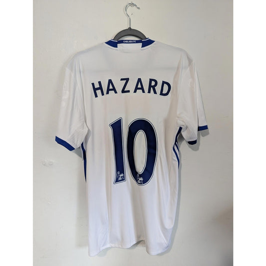2016-17 Chelsea Third Hazard Jersey — Authentic Adidas White Kit Men’s Large