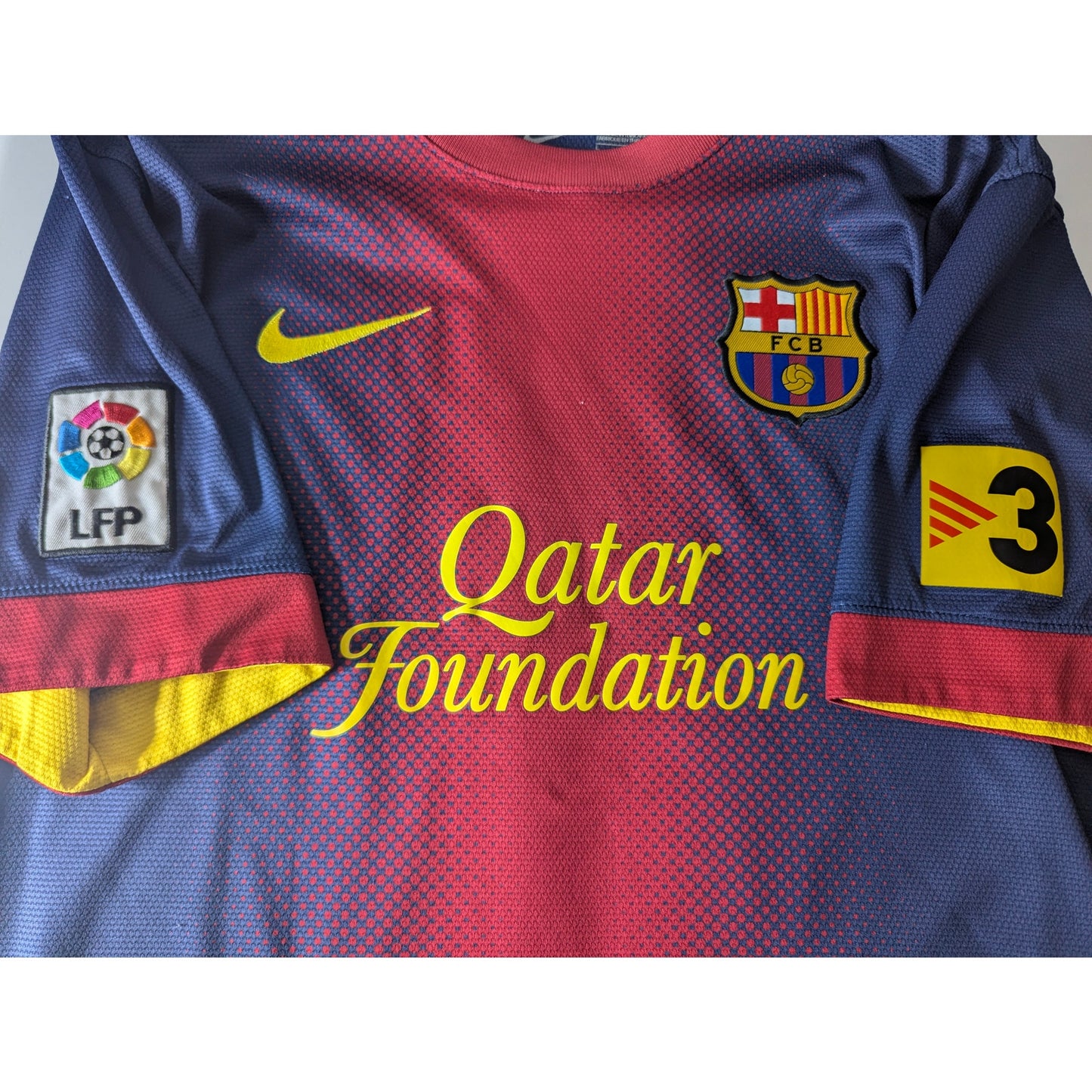 FC Barcelona 2012-13 Cesc Fabregas Home Jersey Men’s Large Authentic Nike Soccer Shirt