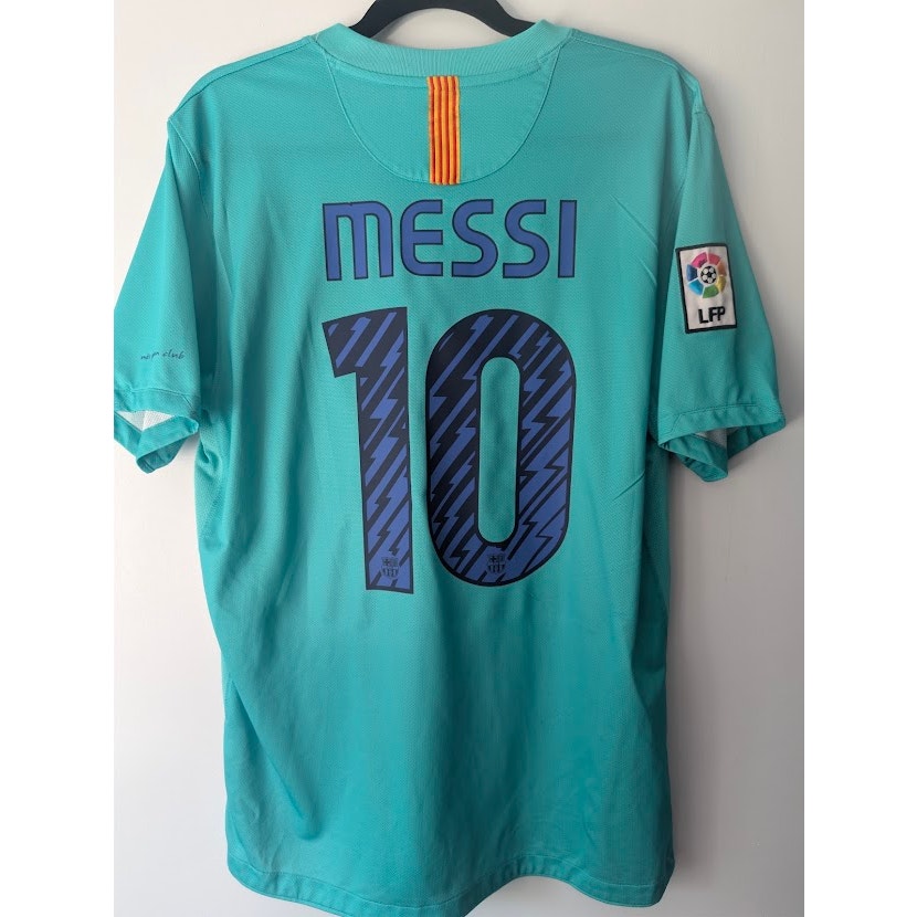 FC Barcelona 2010-11 Away Lionel Messi Jersey Men's Large Nike FIFA Club World Cup Patch Rare