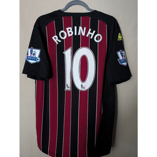 Manchester City 2008-09 away Robinho jersey, men's large