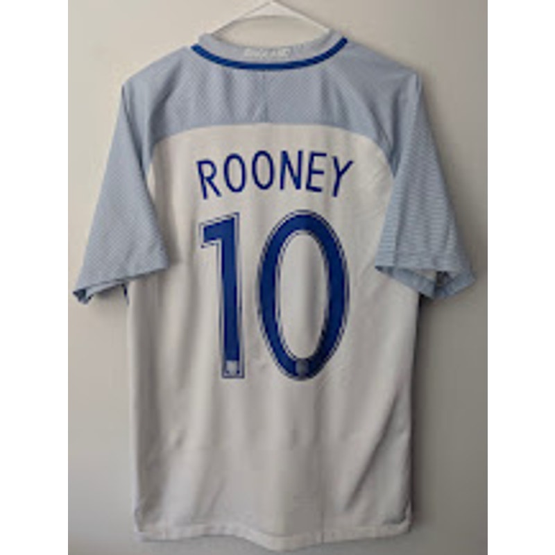 England 2016 Home Wayne Rooney #10 Jersey Mens Medium Nike Euro 2016 Fully Patched