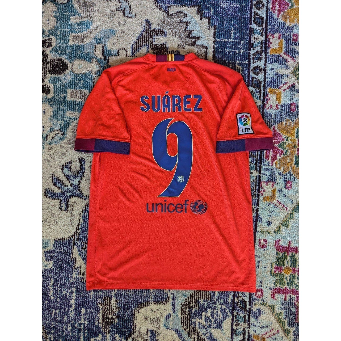 FC Barcelona 2014-15 Away Luis Suarez Jersey - Men's Large