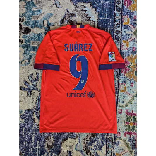 FC Barcelona 2014-15 Away Luis Suarez Jersey - Men's Large